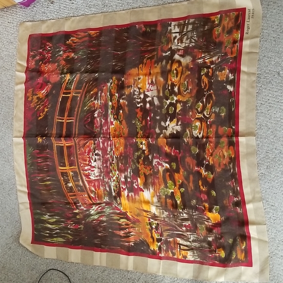 Vintage Roger Laurent Paris Scarf - Picture 2 of 5